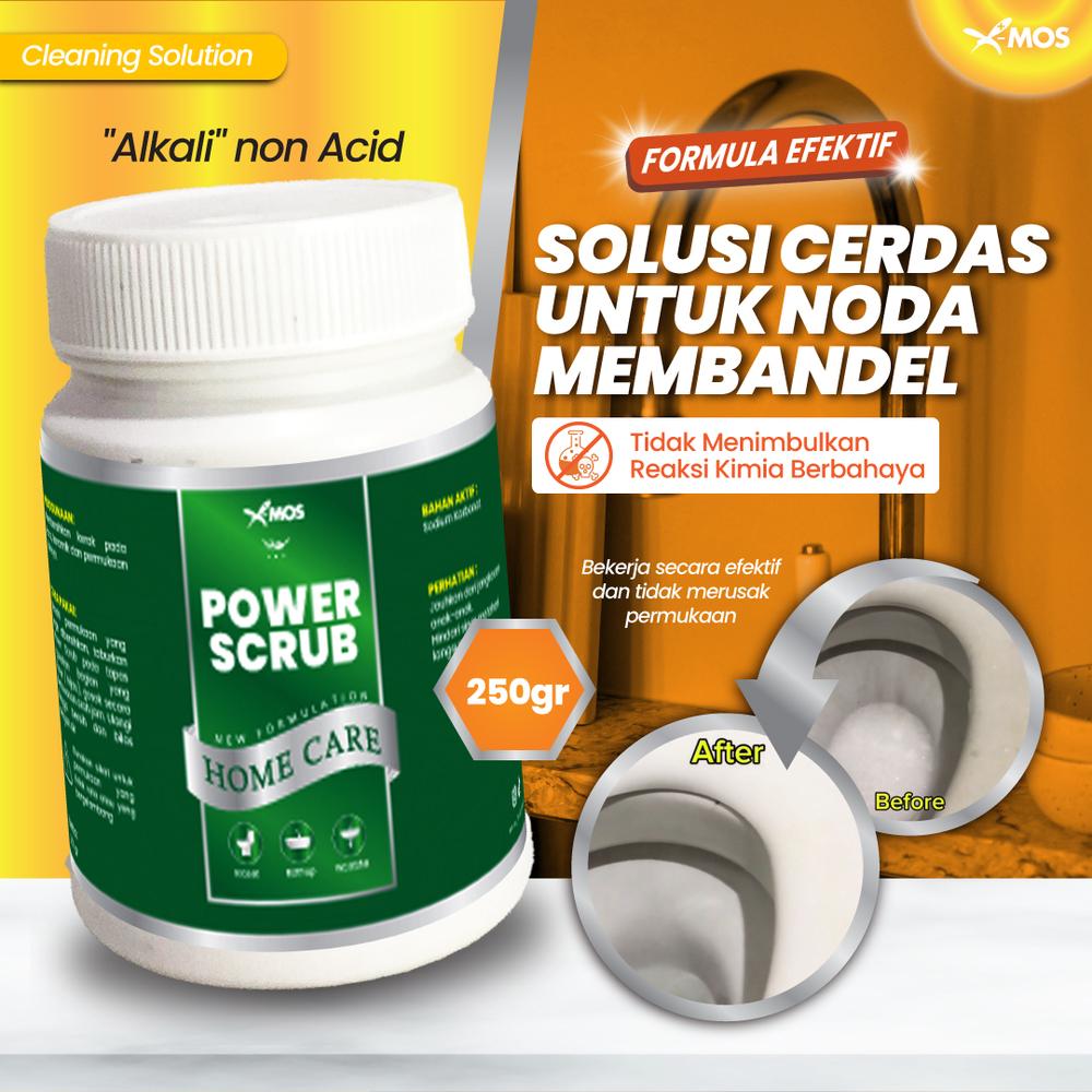 X-MOS Power Scrub - Pembersih Kerak Air Kamar Kecil 1kg