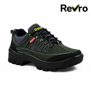 Sepatu Pria Hitam Revro Black Army Shoes Outdoor TPR Antislip - REV 06 sepatu  sekolah  cowok antiselip casual sepatu kerja & sepatu proyek