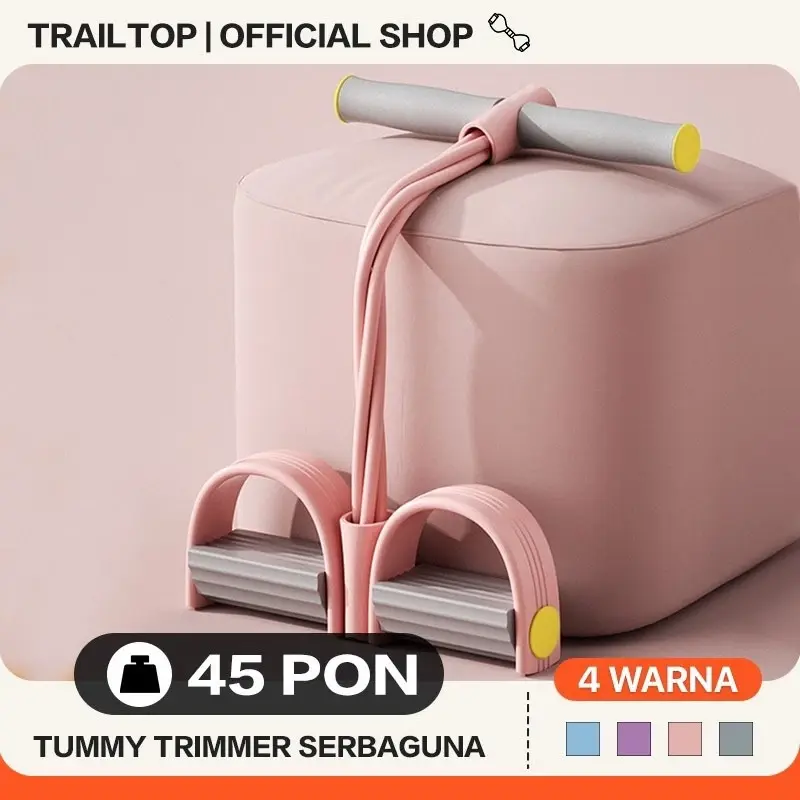 TrailTop Tummy Trimmer Fitness 4 Tali 6 Tali Alat Olahraga Pengecil Perut Alat Olahraga Di rumah