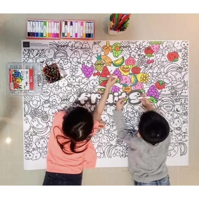 YUKITADRAW - Poster Mewarnai Raksasa Giant Coloring Sheet Jumbo Berbagai Tema Lengkap