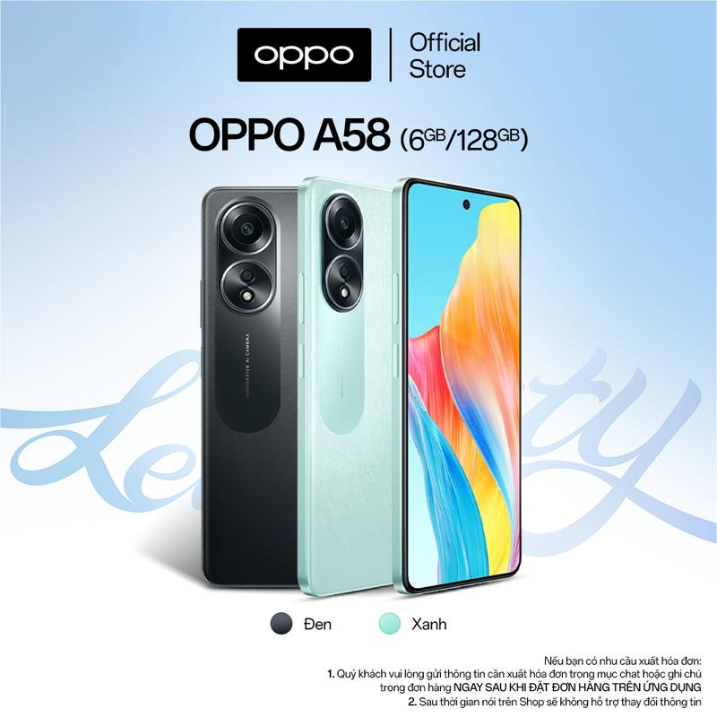 Điện Thoại OPPO A58 (6GB/128GB) | Bảo Hành 1 Năm | Hàng Chính Hãng