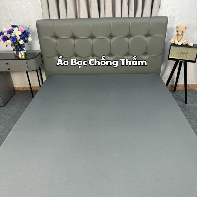 Áo Bọc Nệm Chống Thấm 2 Mặt Thun Silk Có Khóa Kéo Cao Cấp
