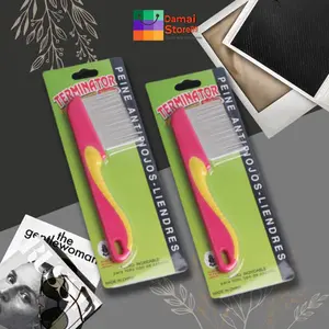 Sisir Kutu Premium Serit Kutu Dan Ketombe Gagang Panjang Bahan Stainless Kuat Anti Patah Membersihkan Kutu Dan Ketombe