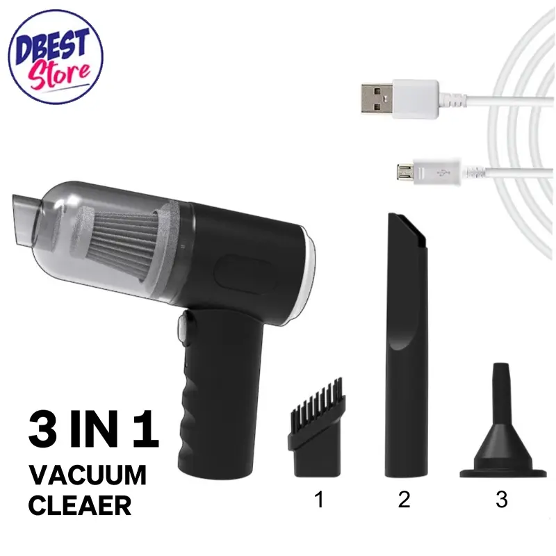 [3IN1] Vacuum Cleaner AS-228 Penyedot Debu Mini Portabel Blower Pengisap Tanpa Kabel 3 In 1 USB Isi Ulang Bivolt 120W Pembersih Rumah Tangga Keyboard Sofa Rumah Membersihkan 1