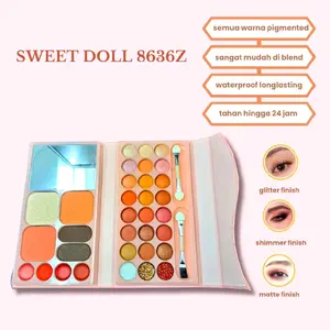 FACE PALLETE LENGKAP EYESHADOW MAKEUP PALETE BUKU WATERPROOF 8636Z