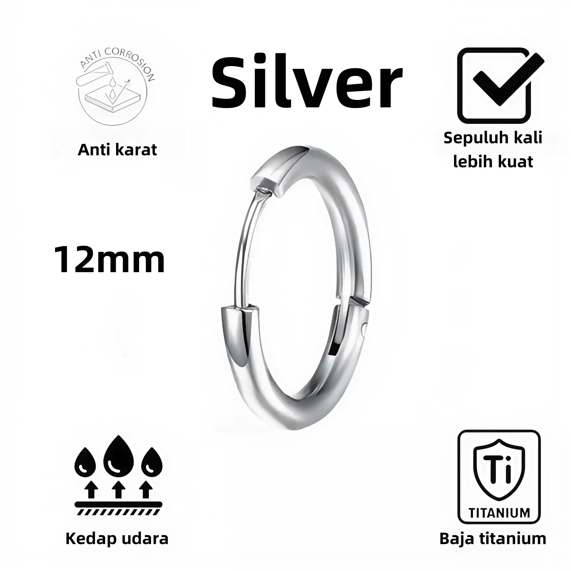 Silver 2.5*12mm