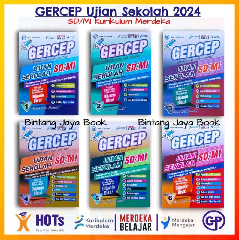 Buku Bank Soal Ujian Sekolah Kurikulum Merdeka Kelas 1,2,3,4,5,6 SD/MI Tahun 2024/2025 Sesuai Kisi Kisi Dan CP Terbaru - Gercep 0