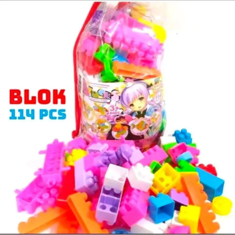 Cod Mainan Anak Block Susun 120 Pcs / Mainan Balok Susun 85 114 120 510 Edukatif Block Susun / Mainan Anak Balok Susun Cowok 1