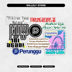 Sticker Viral Perunggu Anti air Cocok di HP,Laptop,Helm DLL