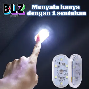 BOLIZUN Lampu Interior Mobil Lampu Sentuh LED USB Lampu Plafon mobil