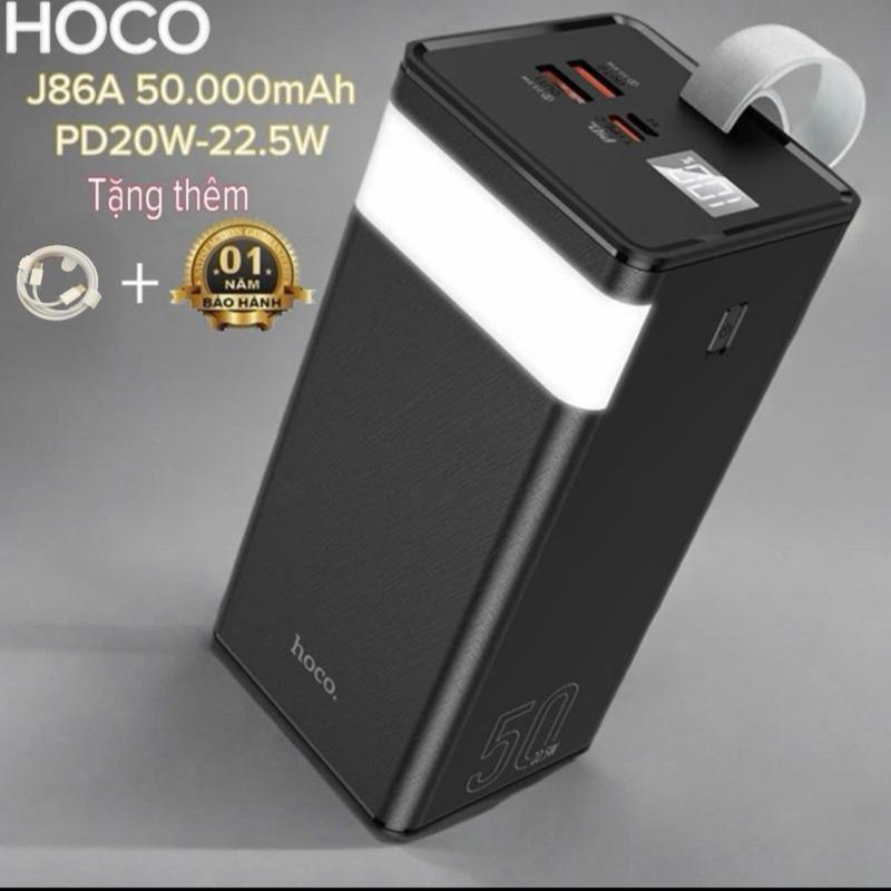   Tặng cáp sạc nhanh  Pin Dự Phòng Hoco J86A 50000mAh Sạc Nhanh 22.5W -PD22.5W 