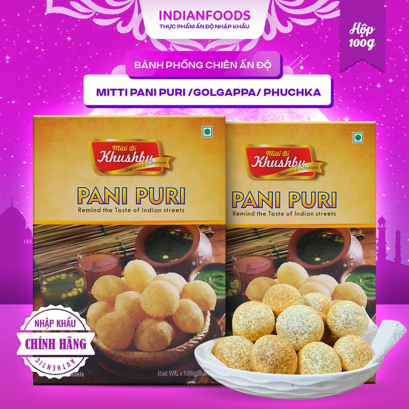 Bánh phồng chiên Ấn Độ MITTI Pani Puri hộp 100gr