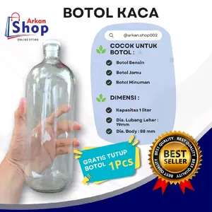 Botol bensin eceran kapasitas 1 liter (1 Biji/paket)