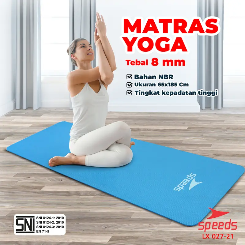 SPEEDS Matras Yoga Mat Karpet Spons NBR 8mm Alas Senam Dan Fitness Busa LX 027-21 0