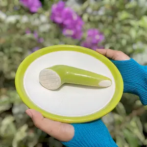 COBEK KERAMIK UK 18/19Cm SATU SET +ULEKAN  Warna Ter Baru( FREE PEKING BUBELWRAP DAN KARDUS TEBAL)