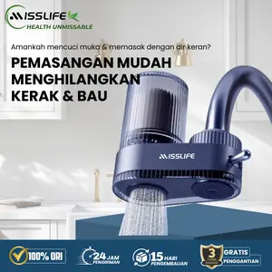 Miss Life Filter Air Keran Penyaring Air Keran Rumah Purifier Air Kartrid Filter Cadangan Aliran Filtrasi Stabil Volume Pemurnian Tinggi Konektor Universal Internal Instalasi Mudah Pemurnian Air Bersih Kualitas Air Lebih Baik Garansi Resmi