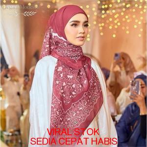 Selendang Segi Empat Kapas Tencel Terkini Corak Melayu Tudung Bernafas Tahan Kedutan Premium Kapas Voile Sedondon Dewasa Remaja Kanak-Kanak Sulaman Tangan Benang Kelantan Tahan Koyak Termasuk Klip Pengikat