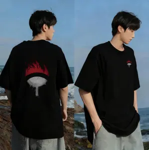Kaos Pria Uchiha American Retro Red Torch Baju Oversize Pria Street Style T-shirt Atasan Premium Kaos Distro Original 100% COD