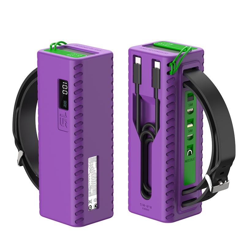 2025 NEW! [CUKTECH 15 Power Bank Case] Shockproof Silicone Cover ️Ultra Slim 2mm | Anti-Slip + Dustproof + Washable Hollow Design for Heat Dissipation | SIM Pin/Cable Storage SOFT SKIN FRIENDLY | OIL RESISTANT | TRENDY IN SG/MY/PH/ID 2