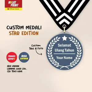 Medali Custom Akrilik Hadiah Teks Star Edition