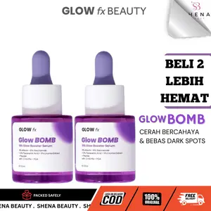 [BELI 2 LEBIH HEMAT] Glow Fx Glow Bomb Serum Ungu 20ml - Serum Glowing Mencerahkan & Menghilangkan Bekas Jerawat 19% Brightening Power