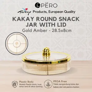 [MAKSAN] Pero Kakay Round Snack Jar With LID / Toples plastik set / Wadah plastik set