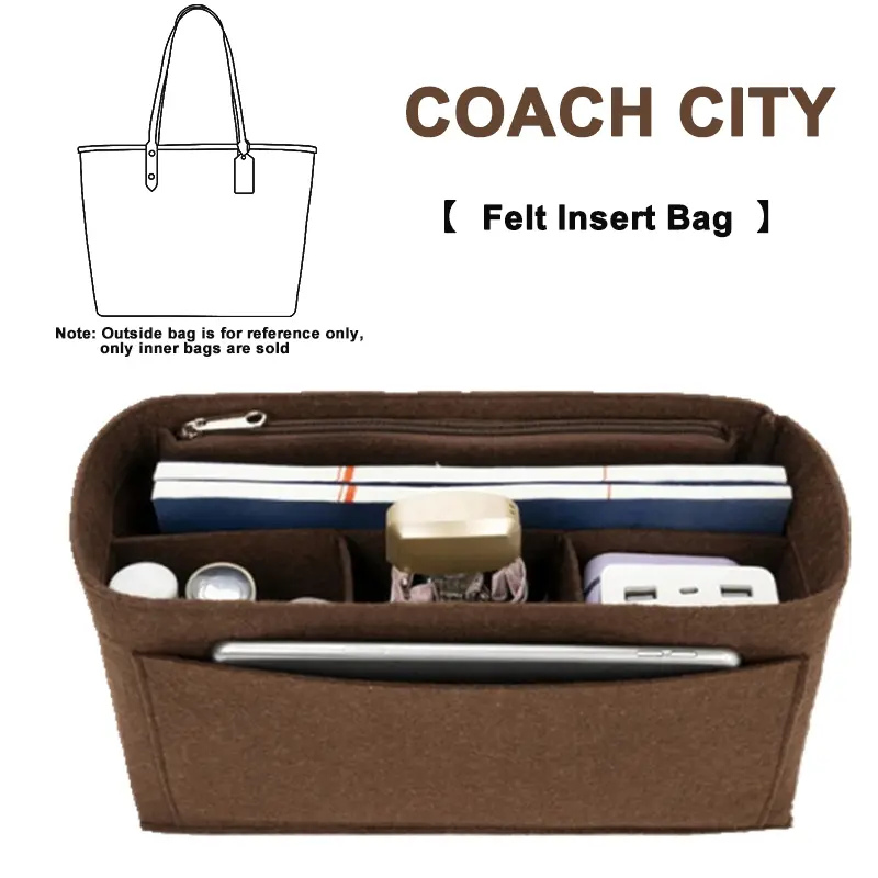 กระเป๋าใส่สักหลาดสำหรับ CITY-Tote Bag ออแกไนเซอร์แต่งหน้า กระเป๋าถือ กระเป๋าด้านในสำหรับเดินทาง กระเป๋าเครื่องสำอางแบบพกพาภายใน แท้outlet
