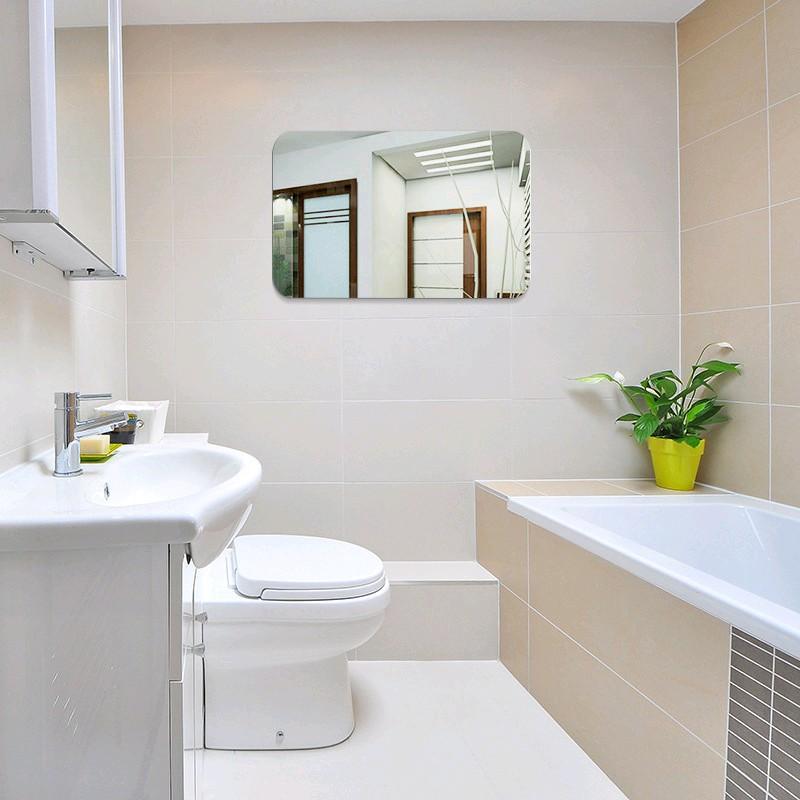 levo cermin AKrILIR DIY BATHROOM Wall acrylic waterproof 12×30cm -L02 7