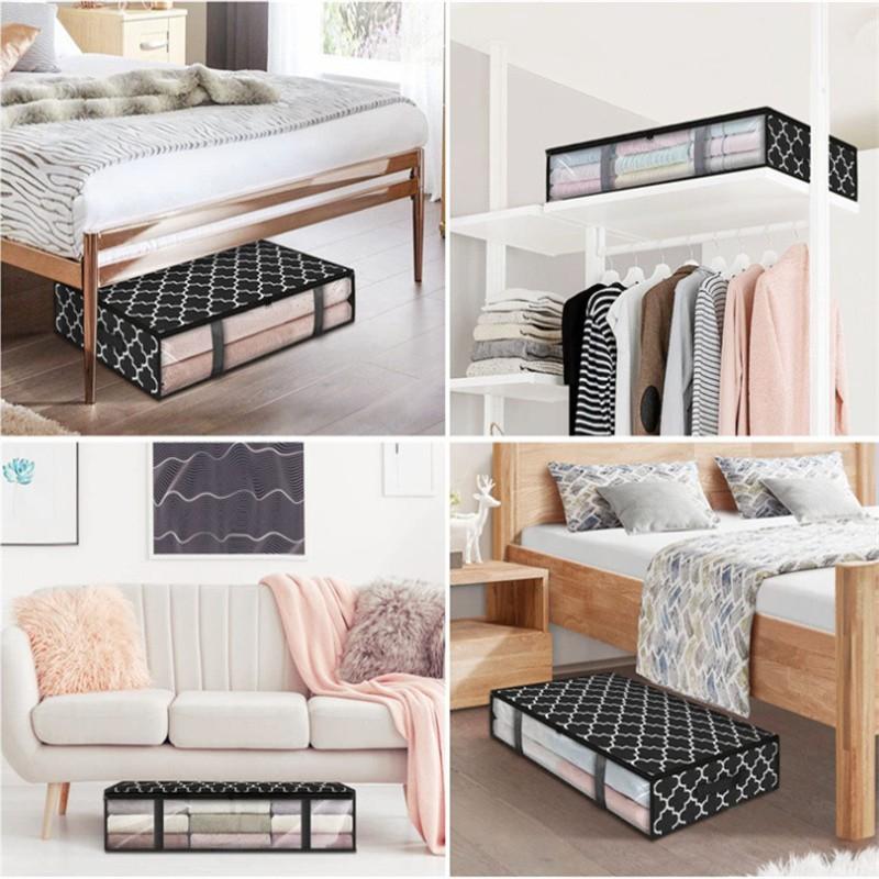 Product Introduction of 1/2/3 piece storage box, clothing storage, non-woven fabric under bed storage bag, home storage organizer 5