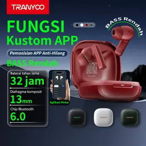 TRANYOO T-M01 Earbuds Bluetooth 6.0, Smart APP Control, Earbuds Locator Function, Dust & Water Removal Tool, TWS True Wireless Design, Powerful Bass, Ideal for Sports & Gaming, Compatible with Android/iOS/iPhone TWS Bluetooth tws earphone