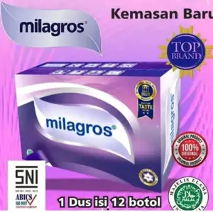 1 KARTON 12 BOTOL MILAGROSSS AIR ALKALINE ORIGINAL 612 ML