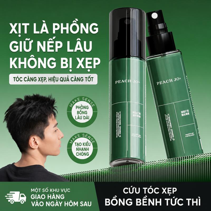 Xịt Phồng Tóc Siêu Nhanh, Giữ Nếp Lâu, Tóc Bồng Bềnh Tự Nhiên Cả Ngày