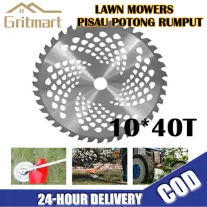 Pisau potong rumput bulat mata mesin potong rumput TCT 255mm  10Inch*40T Mata Pisau Mesin Potong Rumput Baja Circle Potong Rumput Pisau Bulat 40T Grass Cutting Blade