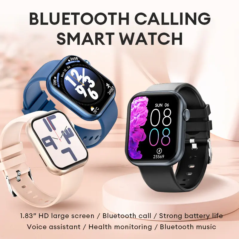 【COD／24H Ship】Aolon Huafit Foomlite Jam Tangan Pintar Asli Jam Tangan Pintar DIY Wallpaper DIY Mode Multi-olahraga Deteksi Denyut Jantung Panggilan Bluetooth 1.83 Inci HD Layar Penuh Tahan Air Foomlite Ponsel Pelacak 1