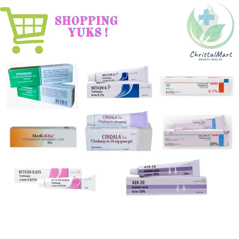 Reticoree 0025/01, gel Cindaaaala, Azaa krim, Zelfaace krim, Evalhen Krim, Vitaaaaquin, Mediklinnn - Untuk membantu Mengatasi masalah kulit 1