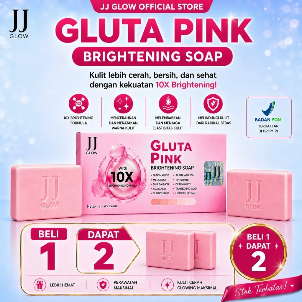 [ SPECIAL MEGA LIVE ] JJ Glow Sabun Gluta Pink Barsoap Gluta Pink Soap ...