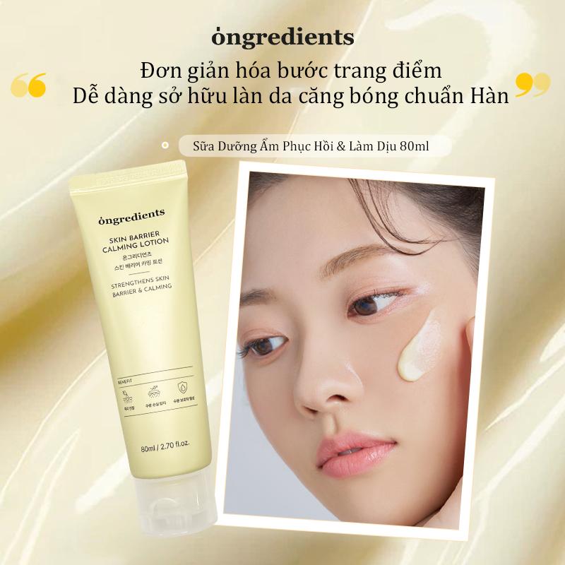  【Hàng chính hãng Kem lót Ongredients dưỡng da căng bóng dạng bơ giúp làm dịu phục hồi hàng rào bảo vệ da cấp nước và giữ ẩm – mỹ phẩm Hàn Quốc. 