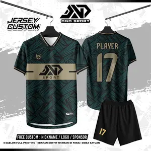Jersey Futsal / Sepakbola Emerald Free Custom Nama Nomor Logo Sponsor Full Printing Bisa Satuan