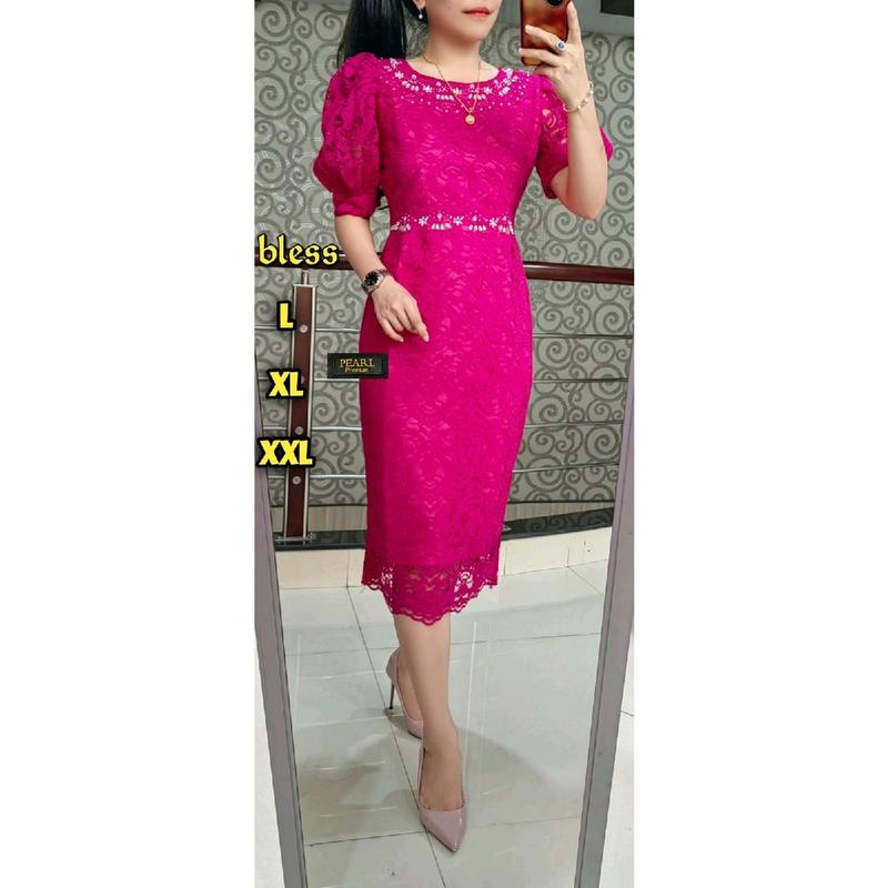 Dres Brokat terbaru  Payet  Lapis puring 4
