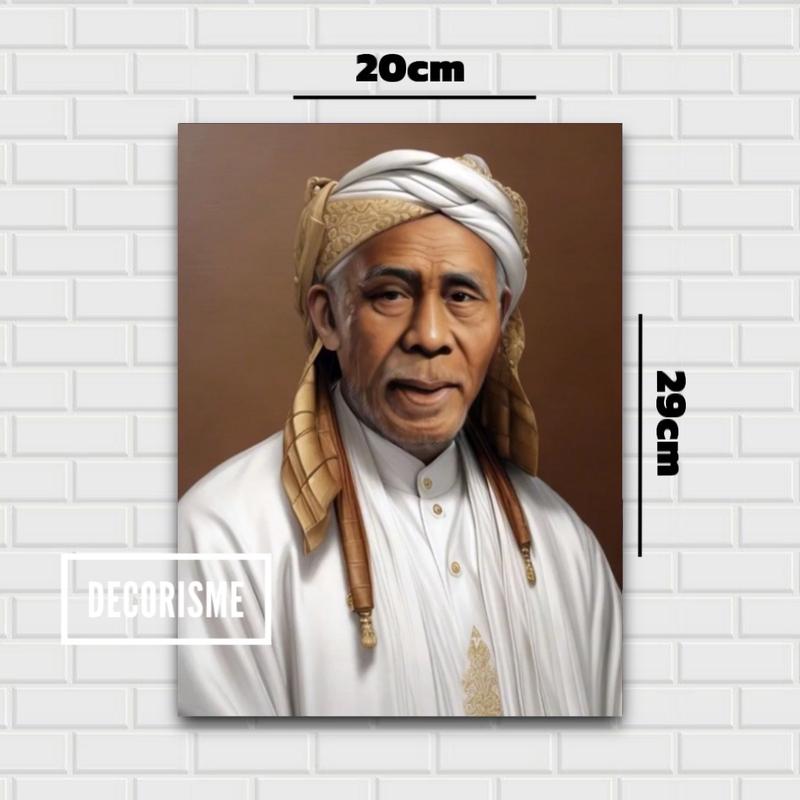 Product Introduction of Walldecor ULAMA HABIB KIYAI hiasan dinding pajangan hadiah foto islami wali pemuka agama islam papan mdf tebal 8mm ukuran 20x29cm 10