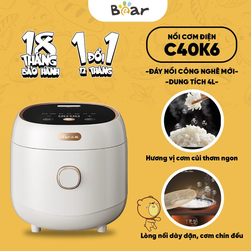 [KOC] Nồi cơm điện 4L Bear DFB-C40K6 | Kèm xửng hấp