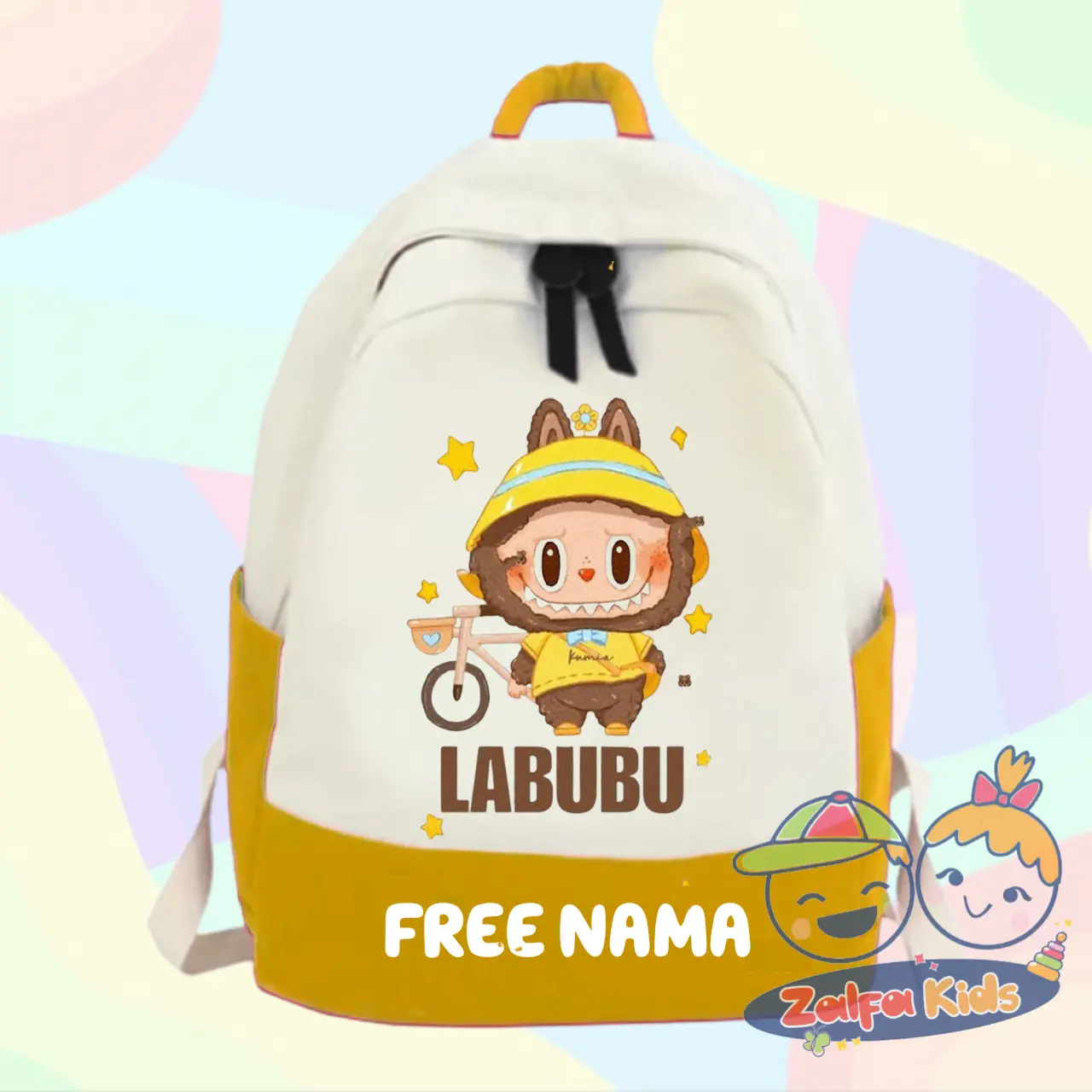 TAS SEKOLAH ANAK TAS RANSEL ANAK THE MONSTERS LABUBU MACARONS - GRATIS CETAK NAMA Fashion