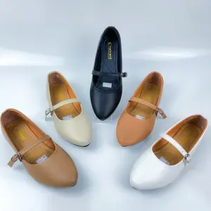 Khairani Sepatu Flatshoes Wanita Tali / Sepatu Flat Wanita Sol Karet Hitam Elegan KR12