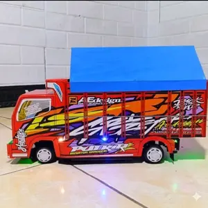 (Ready)- Mainan anak Miniatur truk oleng/PANJANG 30 CM Di Tambah variasi Lampu kelip dan Terpal