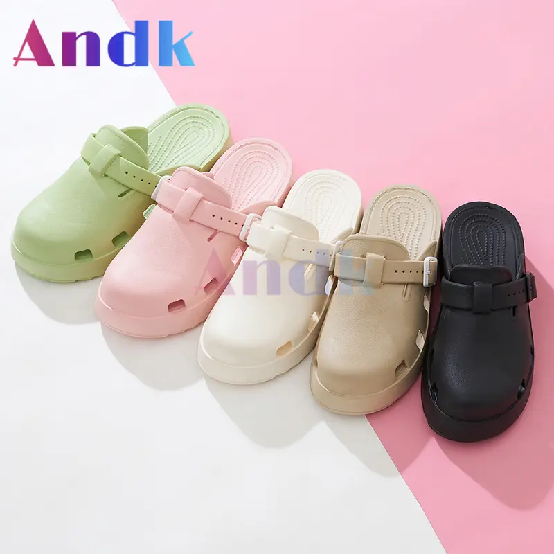 Andk 2025 Sandal Wanita Wedges Korea Sandal Slop Premium Platform Sandal Wanita Sepatu ibadah Muller Clogs Cewek Sendal 0