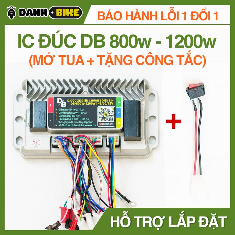 IC Đúc DB 800w - 1200w | Mở Tua Sẵn | 48V - 60V - 72V| Dòng Xả 42A | IC Chuẩn Sóng Sin | Đi Êm | BO ĐIỀU KHIỂN XE ĐIỆN