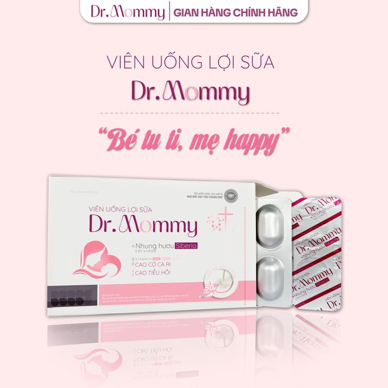 Viên uống lợi sữa Dr. Mommy - Tăng cường chất lượng, số lượng sữa cho phụ nữ đang cho con bú - Cỏ cà ri, chè vằng, nhung hươu Siberia