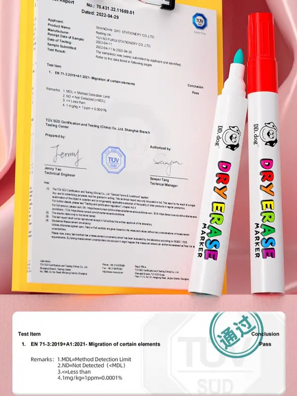 AIGD  acrylic marker / spidol 1 set lengkap / cat acrylic / Spidol Air TulisanMengapung / Spidol Ajaib Mainan /4-12Warna Anak Belajar Toys 5