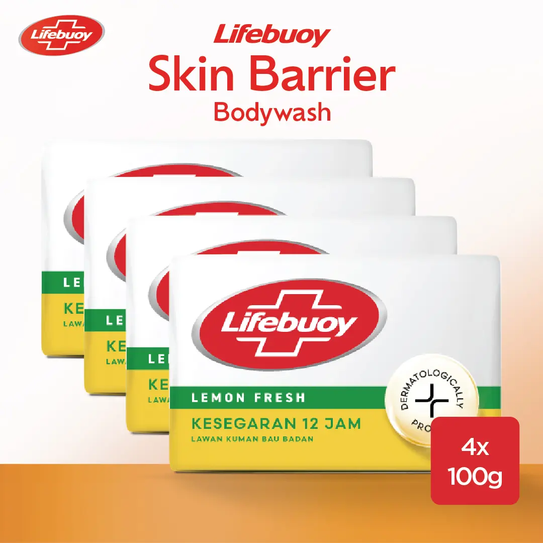 Lifebuoy Sabun Batang Antiseptik Lemon Fresh 4X100G