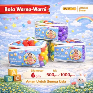 Mainan Anak Bola Mandi Bola Isi 500/1000 – Warna Cerah, Bahan Aman SNI